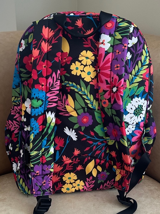 Vera Bradley Essential Large Canvas Backpack Hilo Meadow Floral Lightweight NWOT main image 5